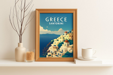 Load image into Gallery viewer, Bring the Beauty of Santorini Home – A4 Wall Art Poster