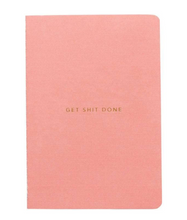 Load image into Gallery viewer, GET SHIT DONE TO-DO-LIST NOTEBOOK - CORAL & GOLD