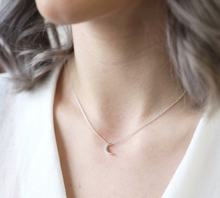 Load image into Gallery viewer, Lisa Angel - Silver Crescent Moon Necklace