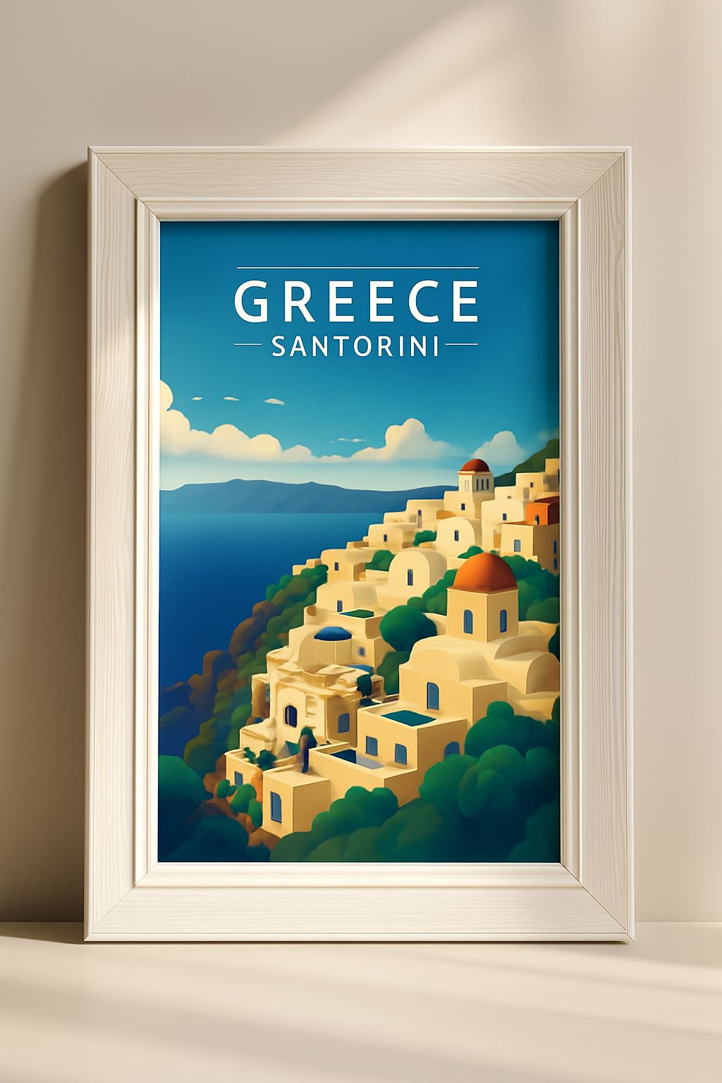 Bring the Beauty of Santorini Home – A4 Wall Art Poster