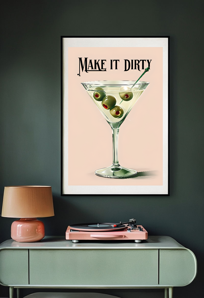 A4 Martini Poster – Classic Cocktail Wall Art