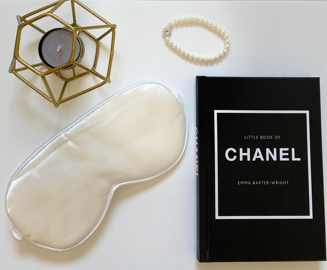 Slip Into Sleep- White Silk Sleep Mask
