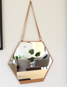 Lisa Angel- Copper Hexagonal Mirror