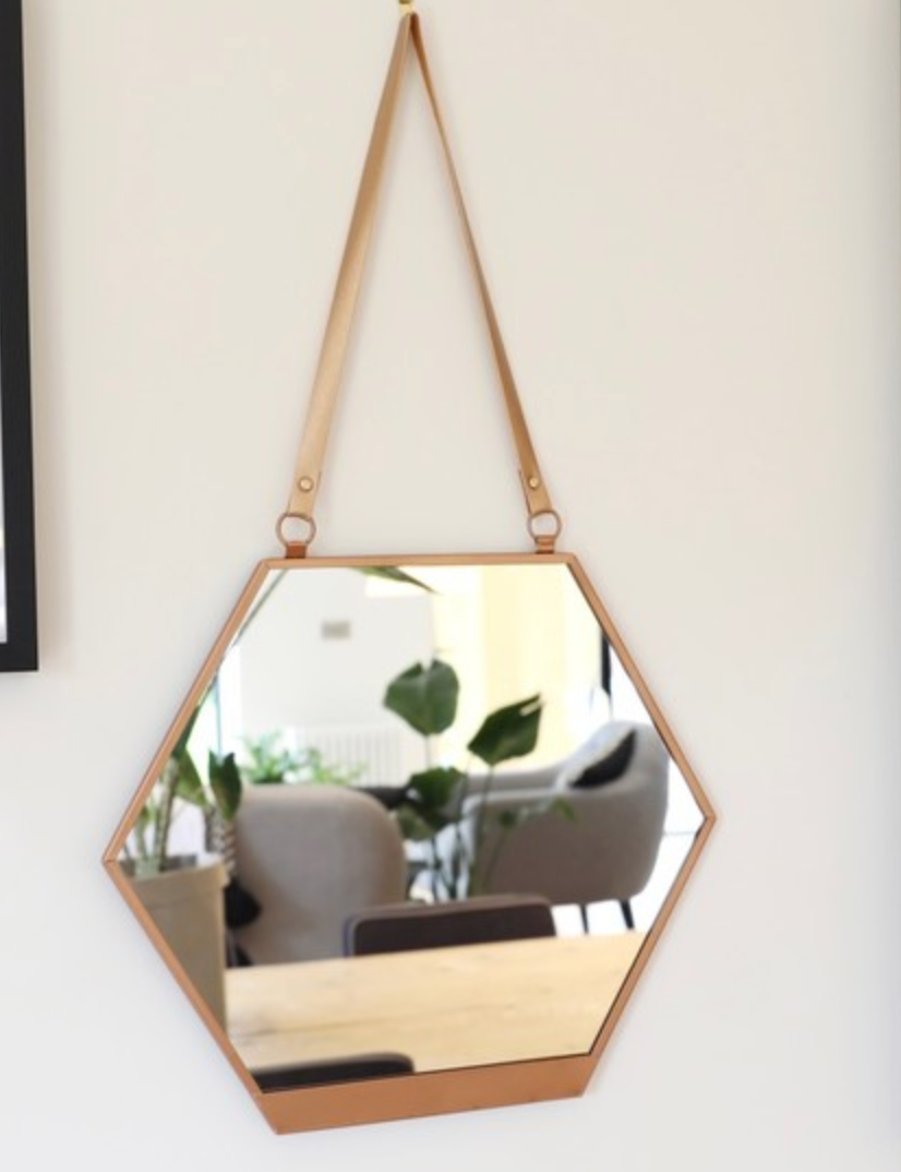Lisa Angel- Copper Hexagonal Mirror
